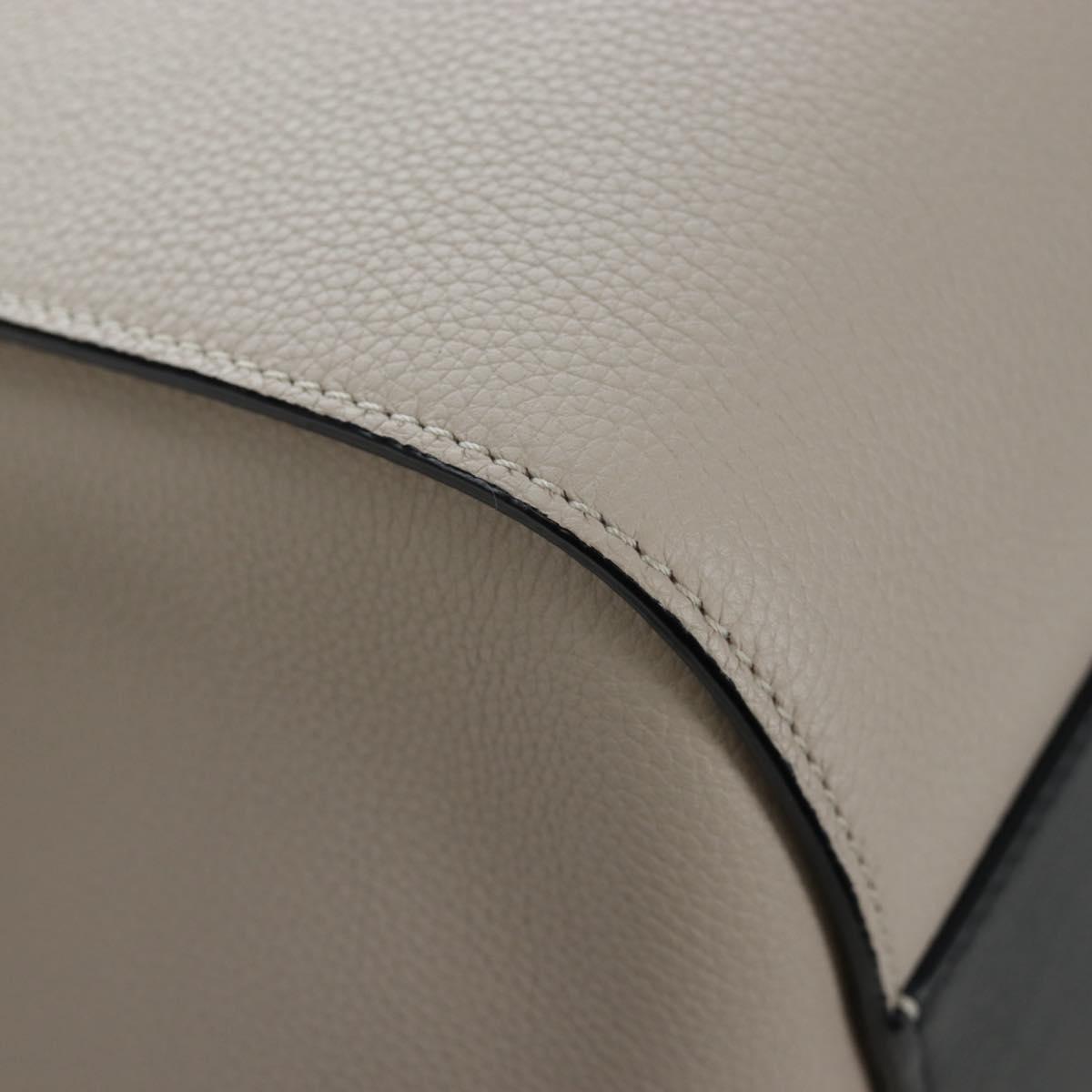 LOEWE Hammock Herbarium Hand Bag Leather 2 Beige Silver Auth 193784SAM
