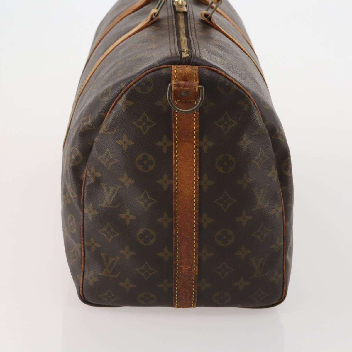 LOUIS VUITTON Monogram Keepall Bandouliere 50 Boston Bag M41416 LV Auth 193785