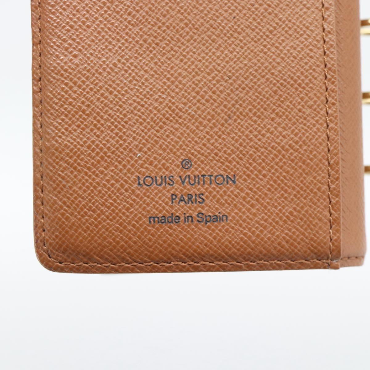 LOUIS VUITTON Monogram Agenda PM Day Planner Cover R20005 LV Auth 193794