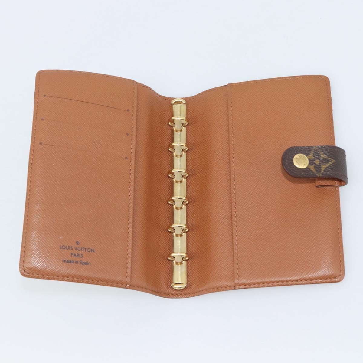 LOUIS VUITTON Monogram Agenda PM Day Planner Cover R20005 LV Auth 193794