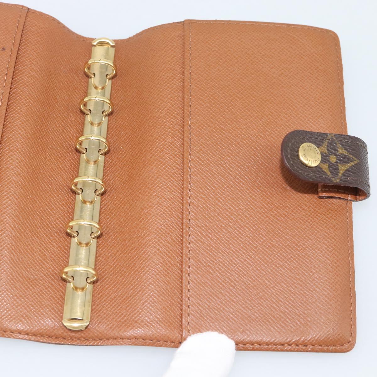LOUIS VUITTON Monogram Agenda PM Day Planner Cover R20005 LV Auth 193794