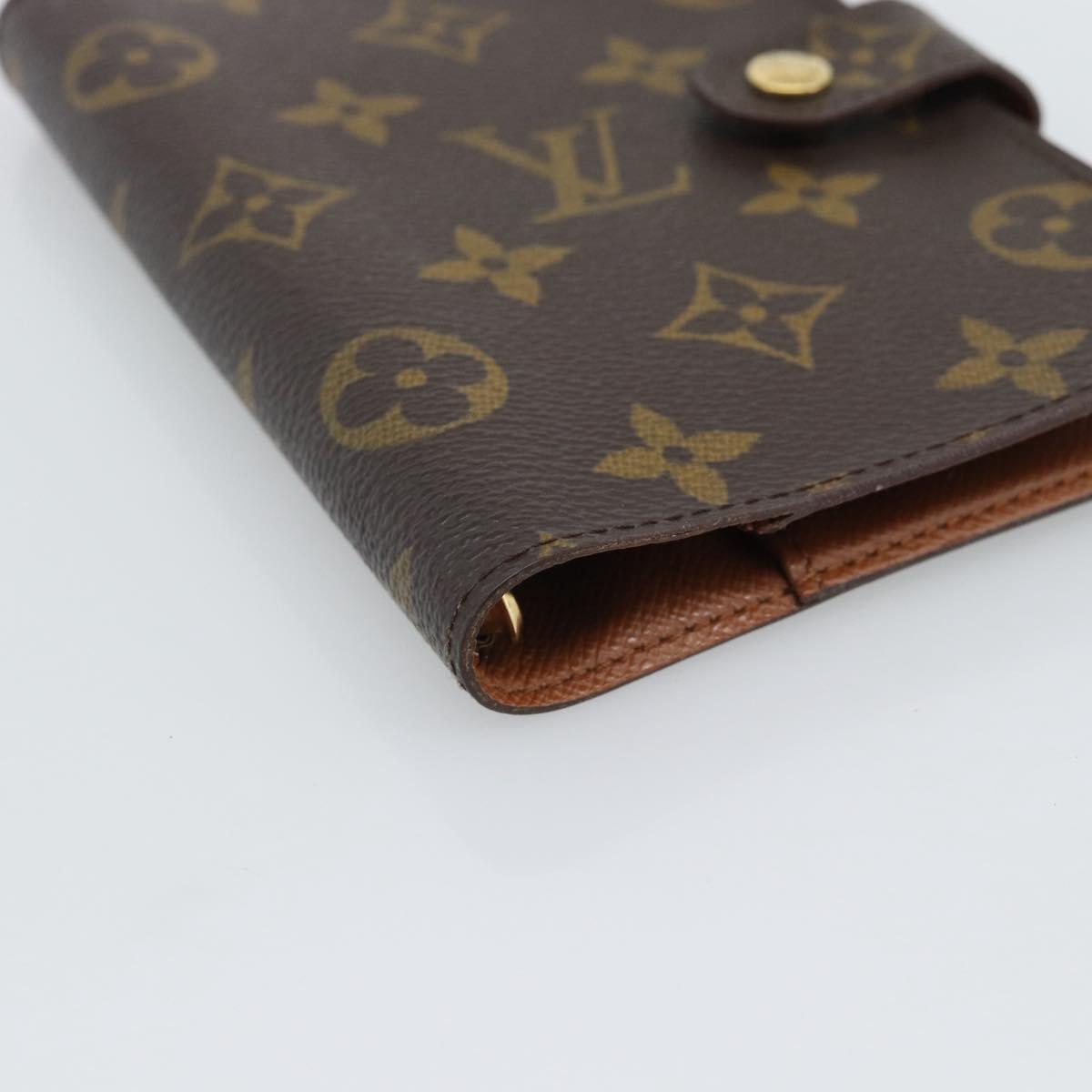 LOUIS VUITTON Monogram Agenda PM Day Planner Cover R20005 LV Auth 193794