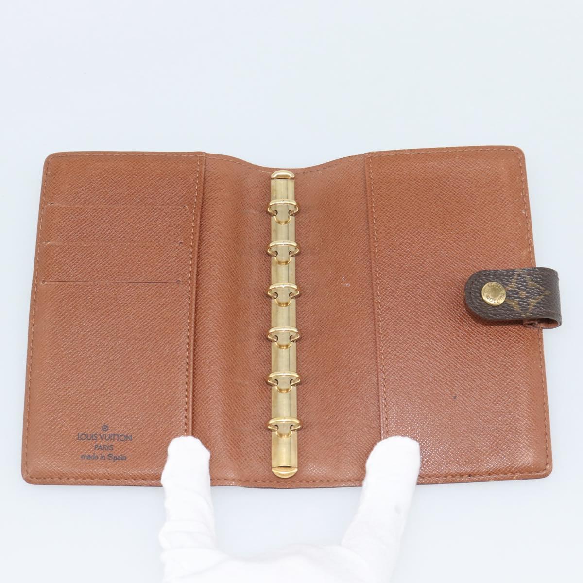 LOUIS VUITTON Monogram Agenda PM Day Planner Cover R20005 LV Auth 193795