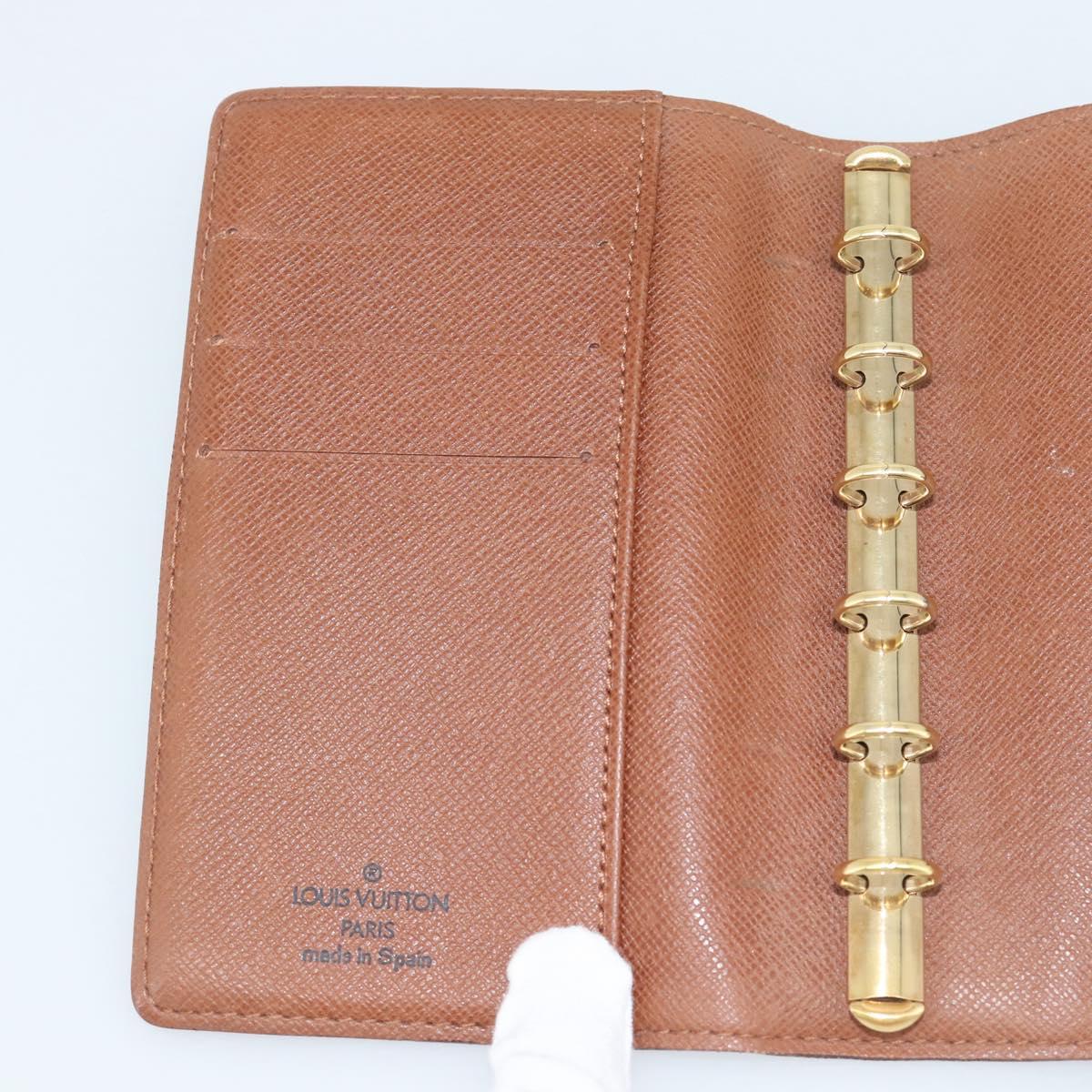 LOUIS VUITTON Monogram Agenda PM Day Planner Cover R20005 LV Auth 193795