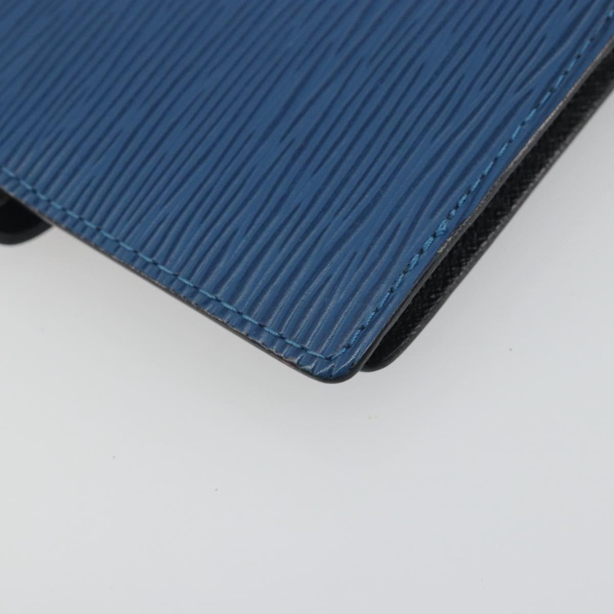 LOUIS VUITTON Epi Agenda PM Day Planner Cover Blue R20055 LV Auth 193796