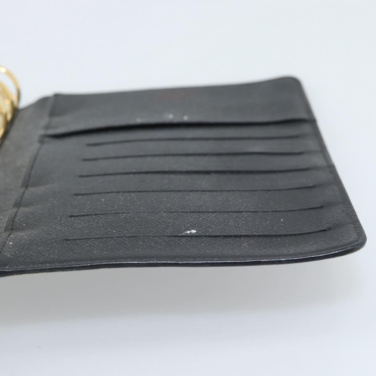 LOUIS VUITTON Epi Agenda MM Day Planner Cover Black R20042 LV Auth 193797
