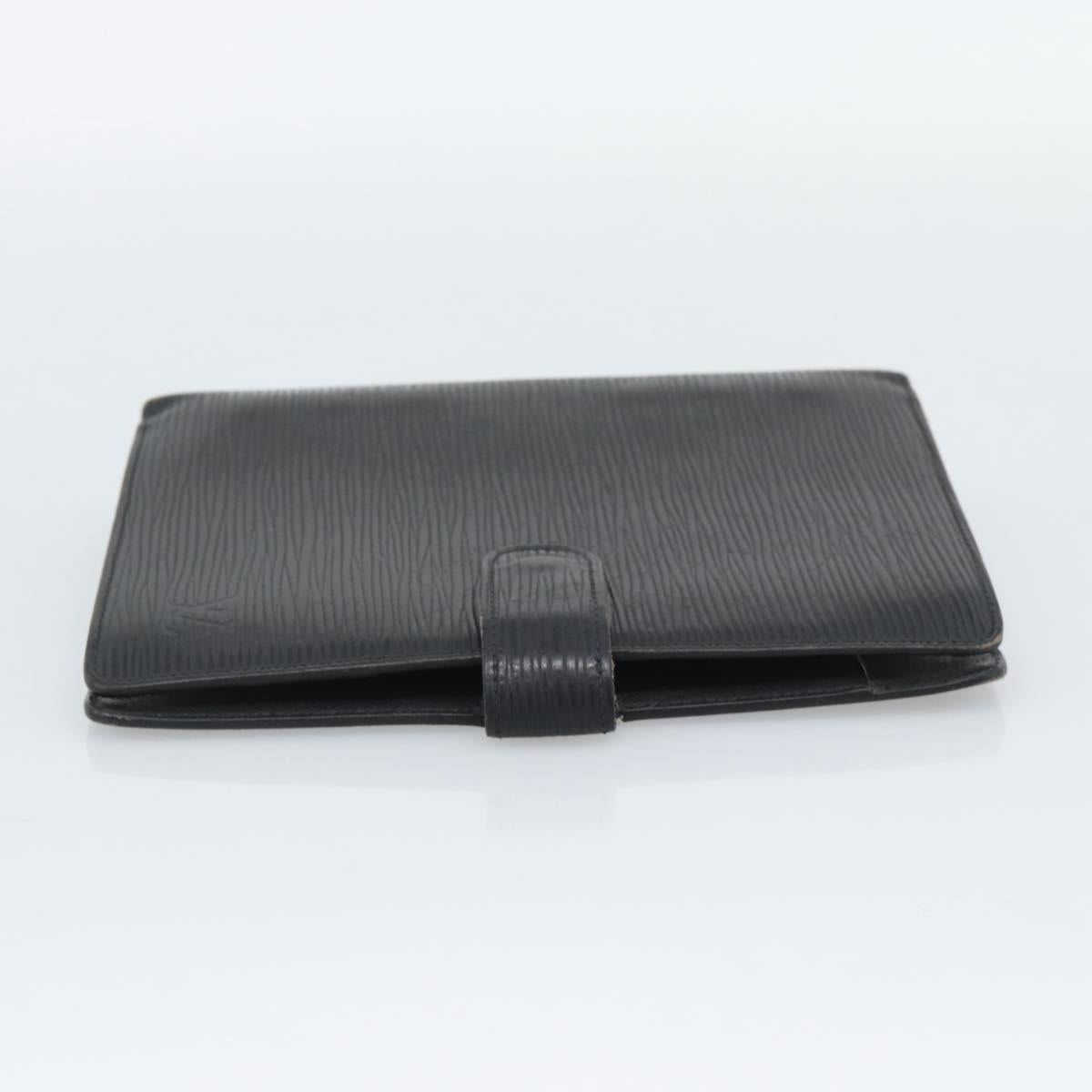LOUIS VUITTON Epi Agenda MM Day Planner Cover Black R20042 LV Auth 193797