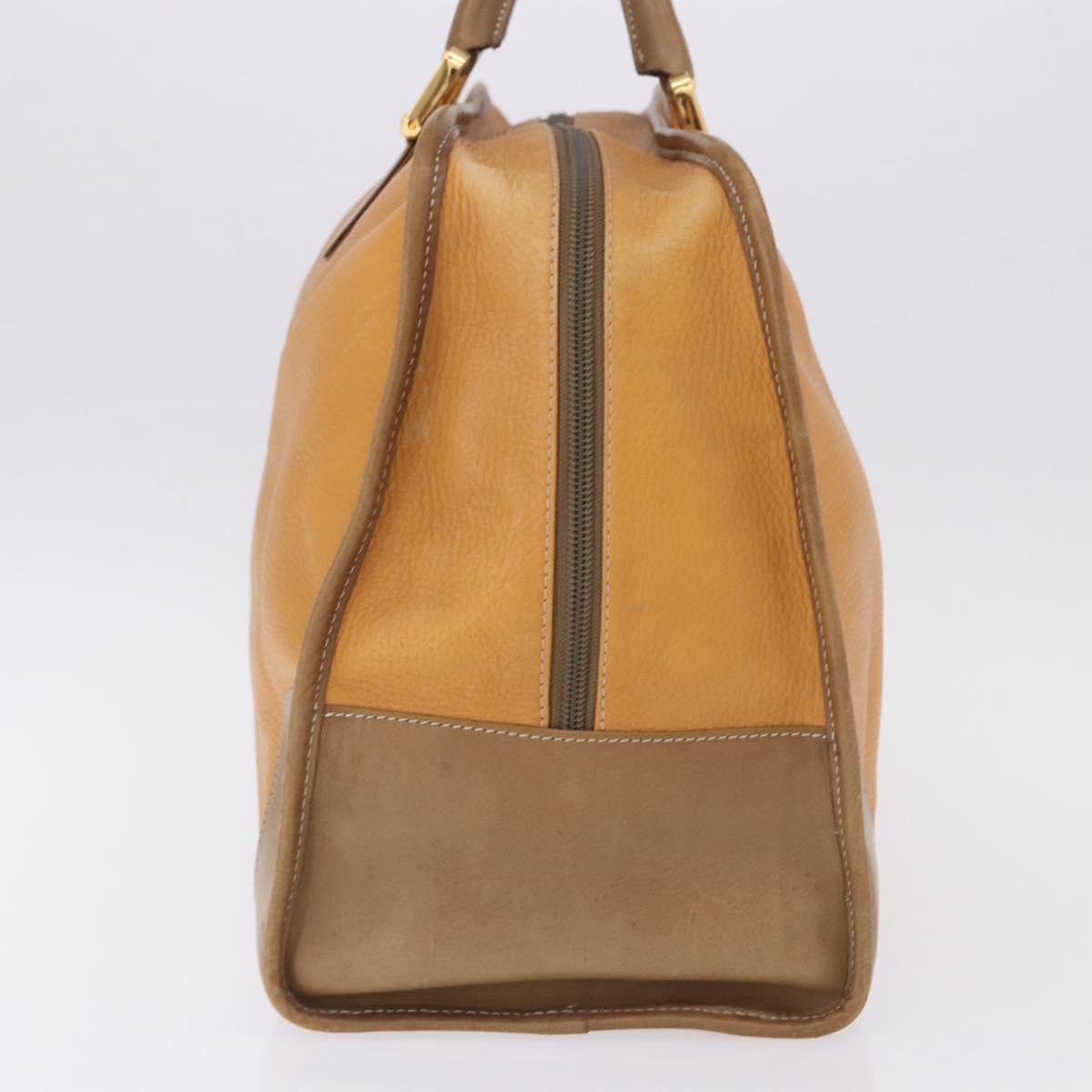 LOEWE Amazona 40 Hand Bag Leather Brown Gold Auth 193805A