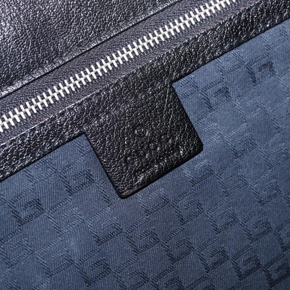 GUCCI Interlocking G Shoulder Bag Velor Black Silver Auth 193808V