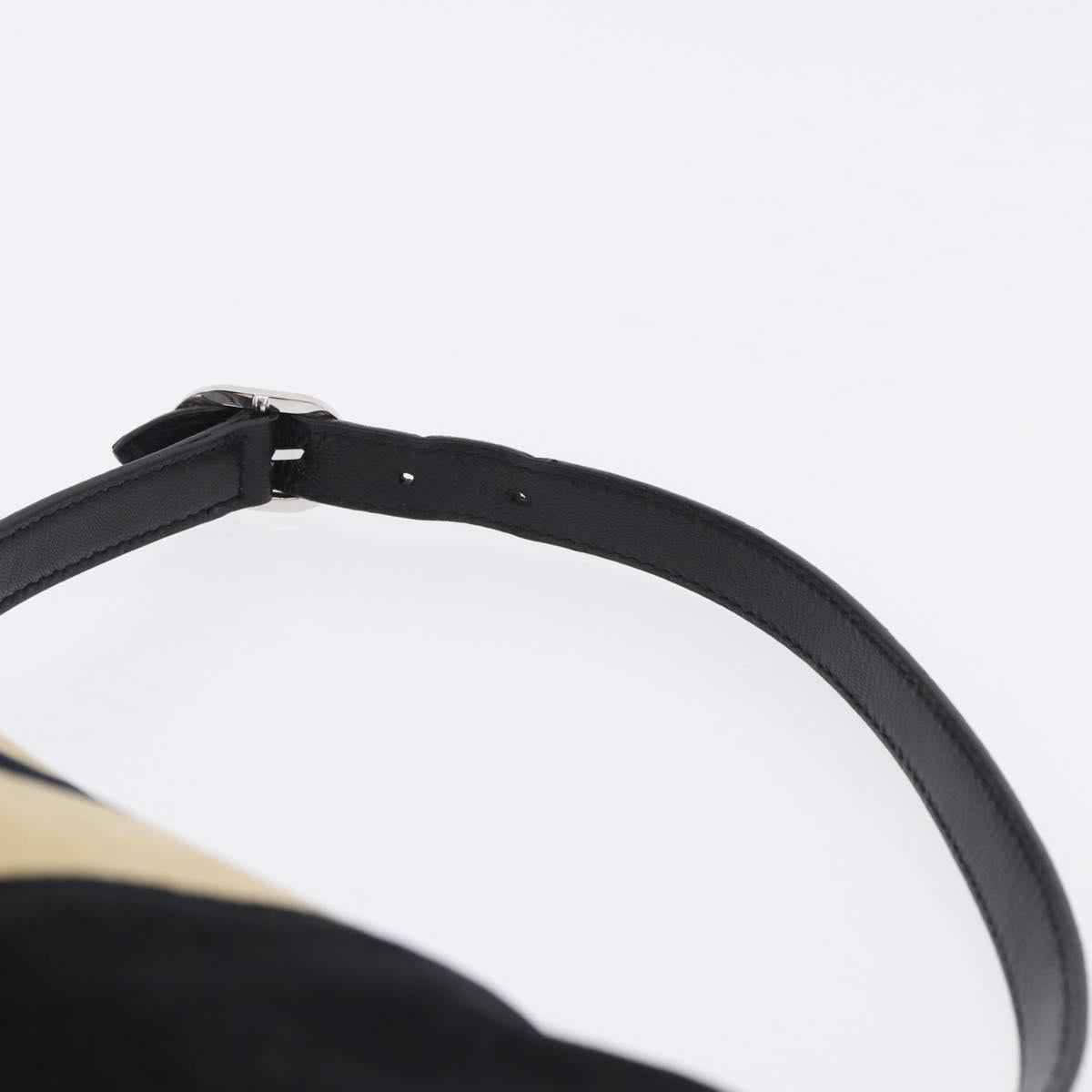 GUCCI Interlocking G Shoulder Bag Velor Black Silver Auth 193808V