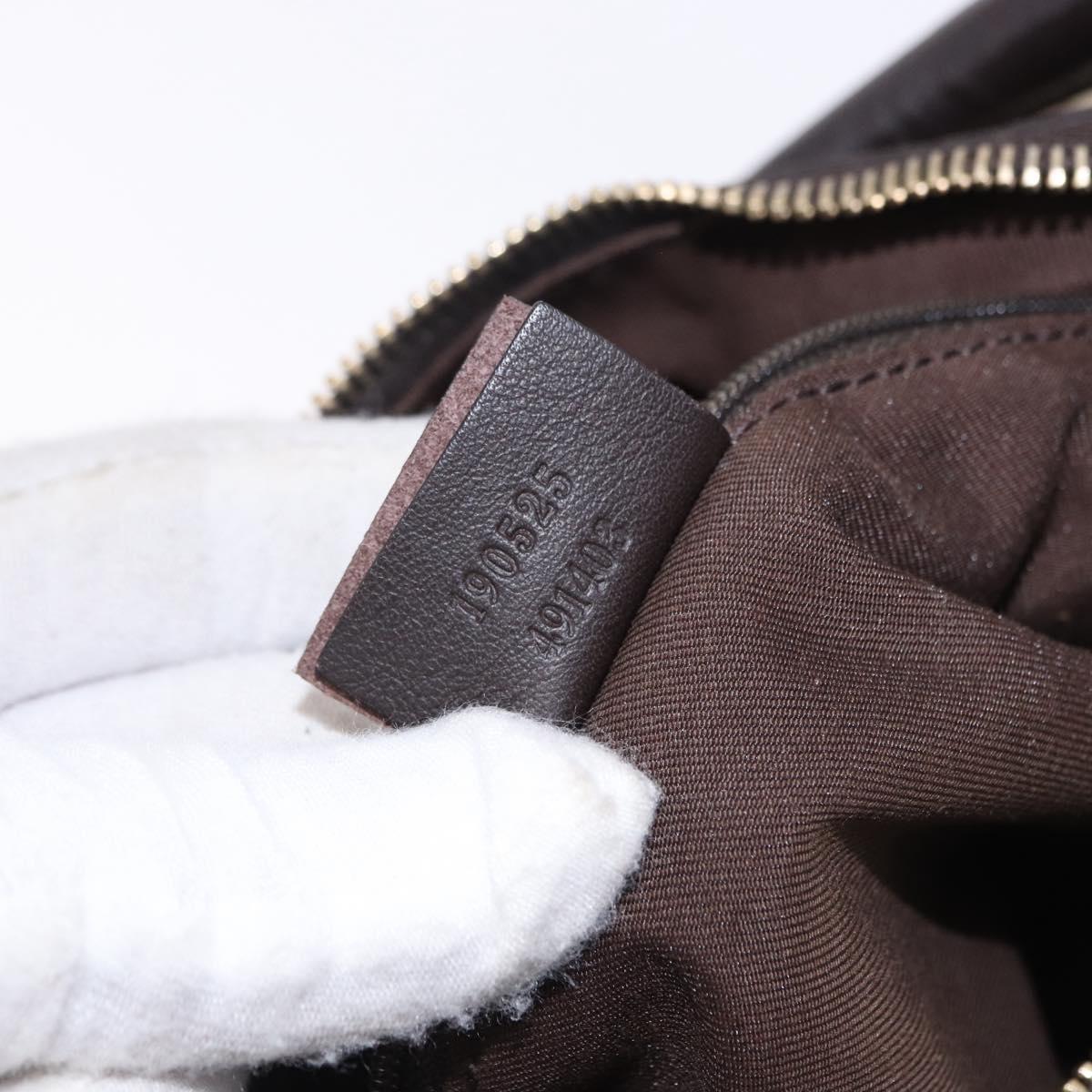 GUCCI GG Canvas Abbey Shoulder Bag Beige Gold 190525 Auth 193812V