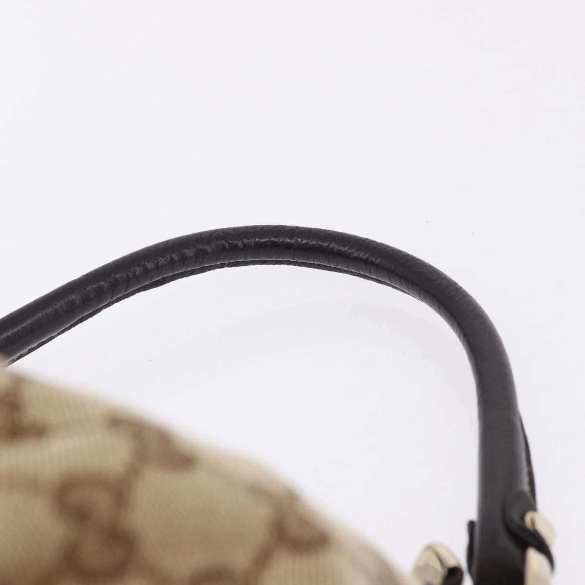 GUCCI GG Canvas Abbey Shoulder Bag Beige Gold 190525 Auth 193812V