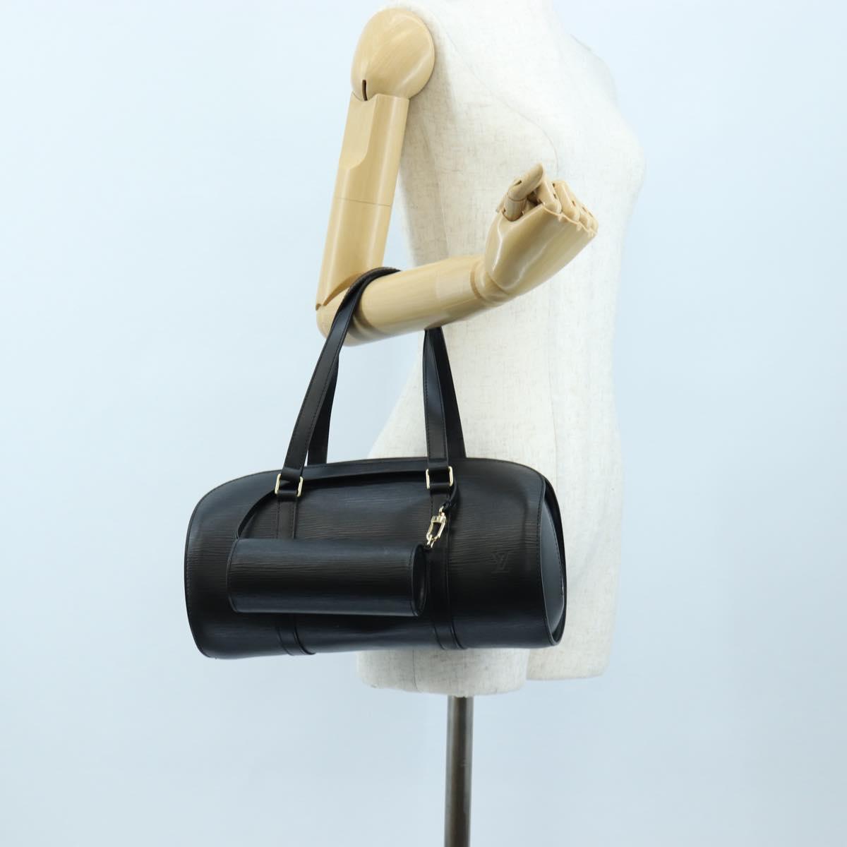 LOUIS VUITTON Epi Soufflot Hand Bag Black M52222 LV Auth 193839V