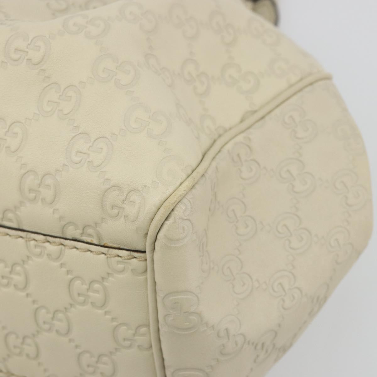 GUCCI GG Canvas Guccissima Tote Bag Leather Ivory Gold 211944 Auth 193843V