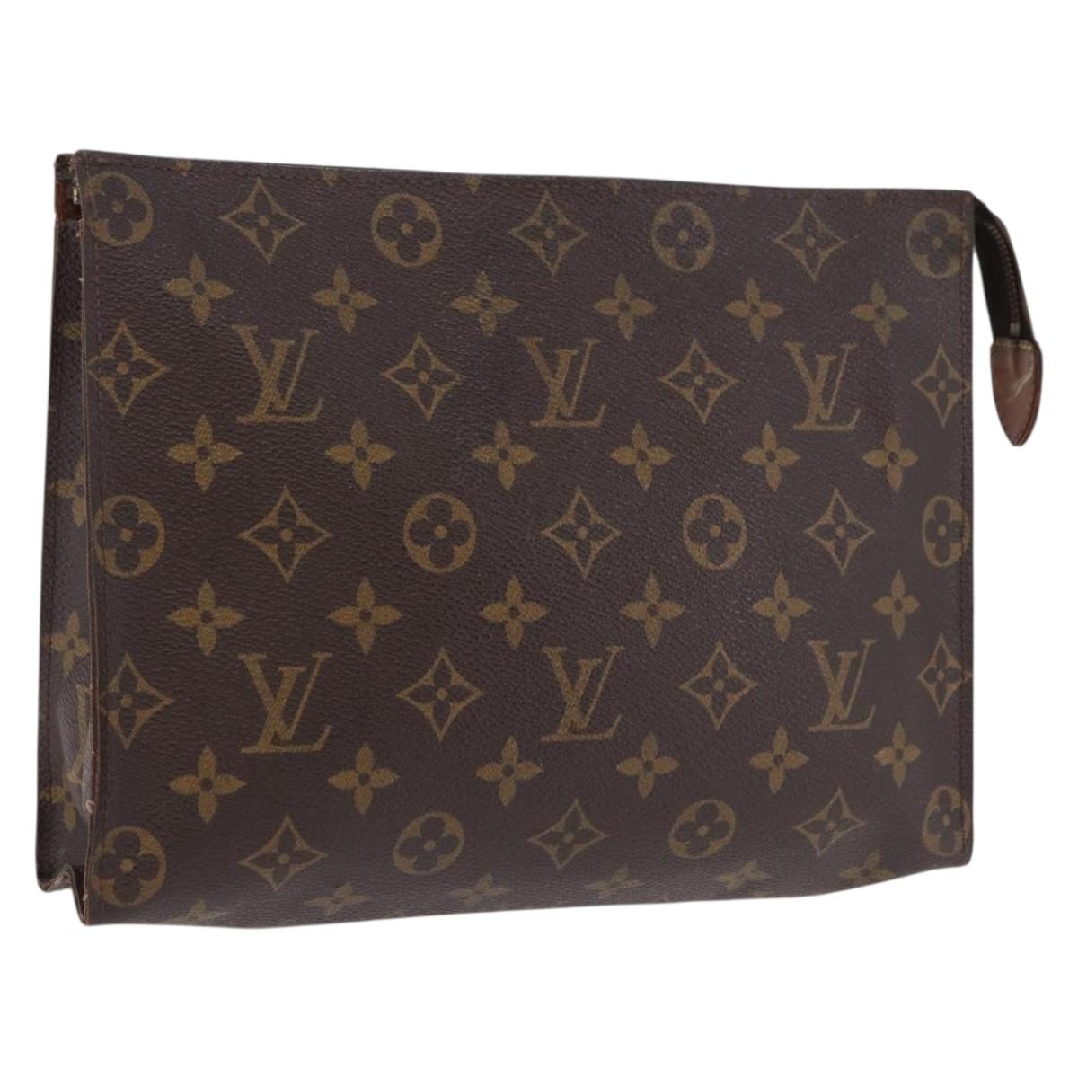 LOUIS VUITTON Monogram Poche Toilette 26 Pouch M47542 LV Auth 193844