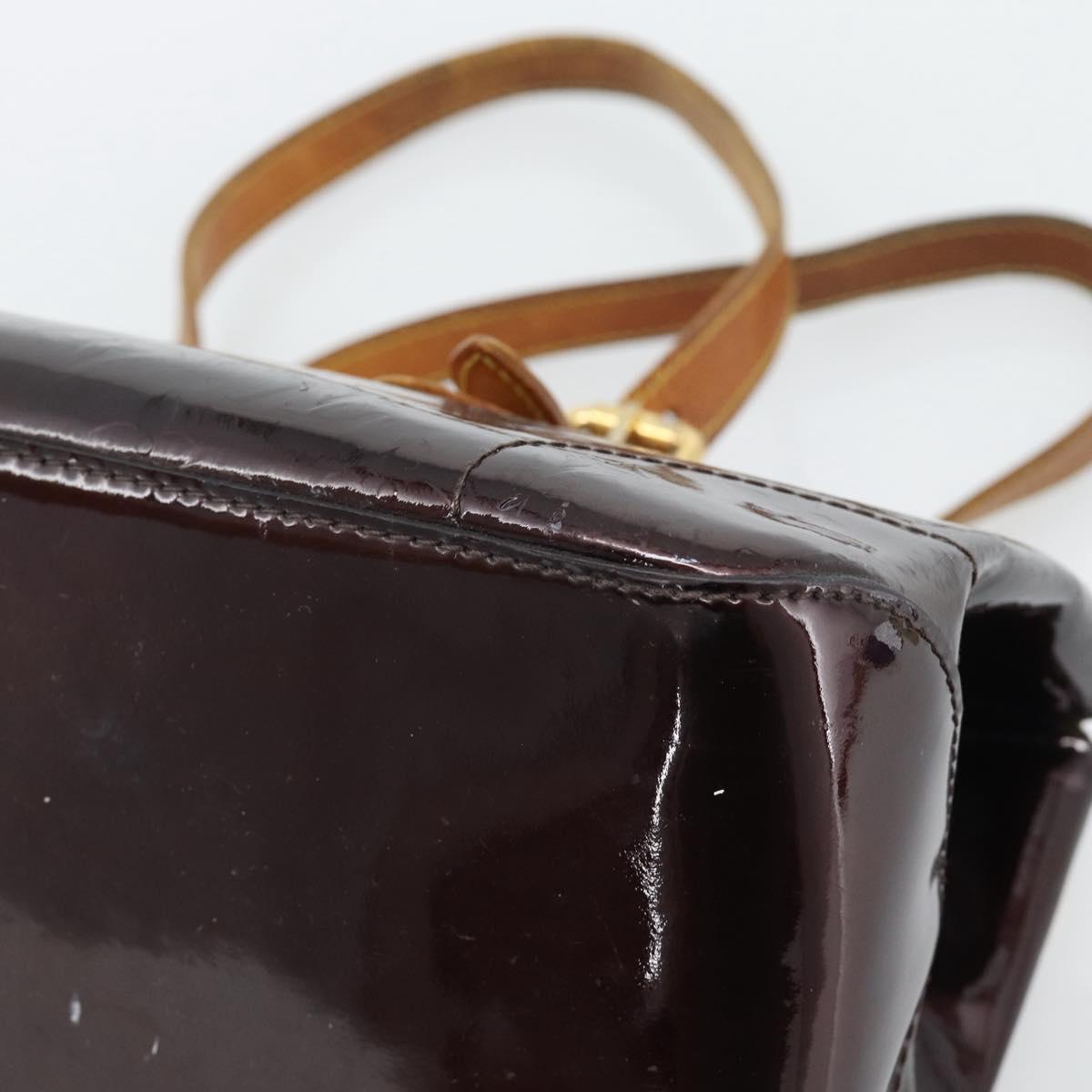 LOUIS VUITTON Monogram Vernis Rosewood Avenue Bag Amarante M93510 LV Auth 193852