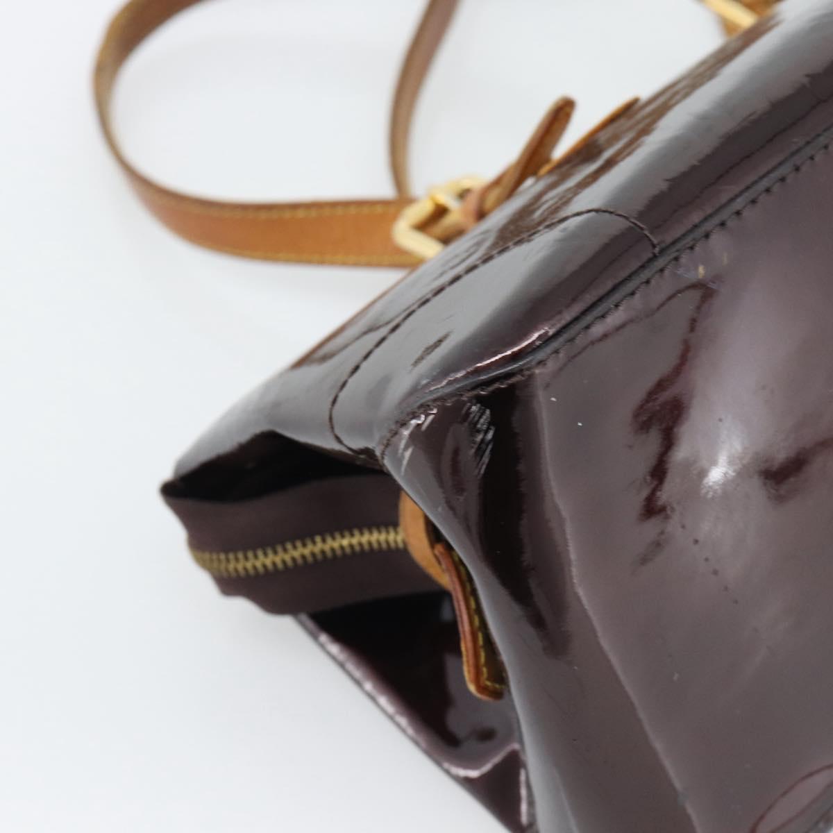LOUIS VUITTON Monogram Vernis Rosewood Avenue Bag Amarante M93510 LV Auth 193852