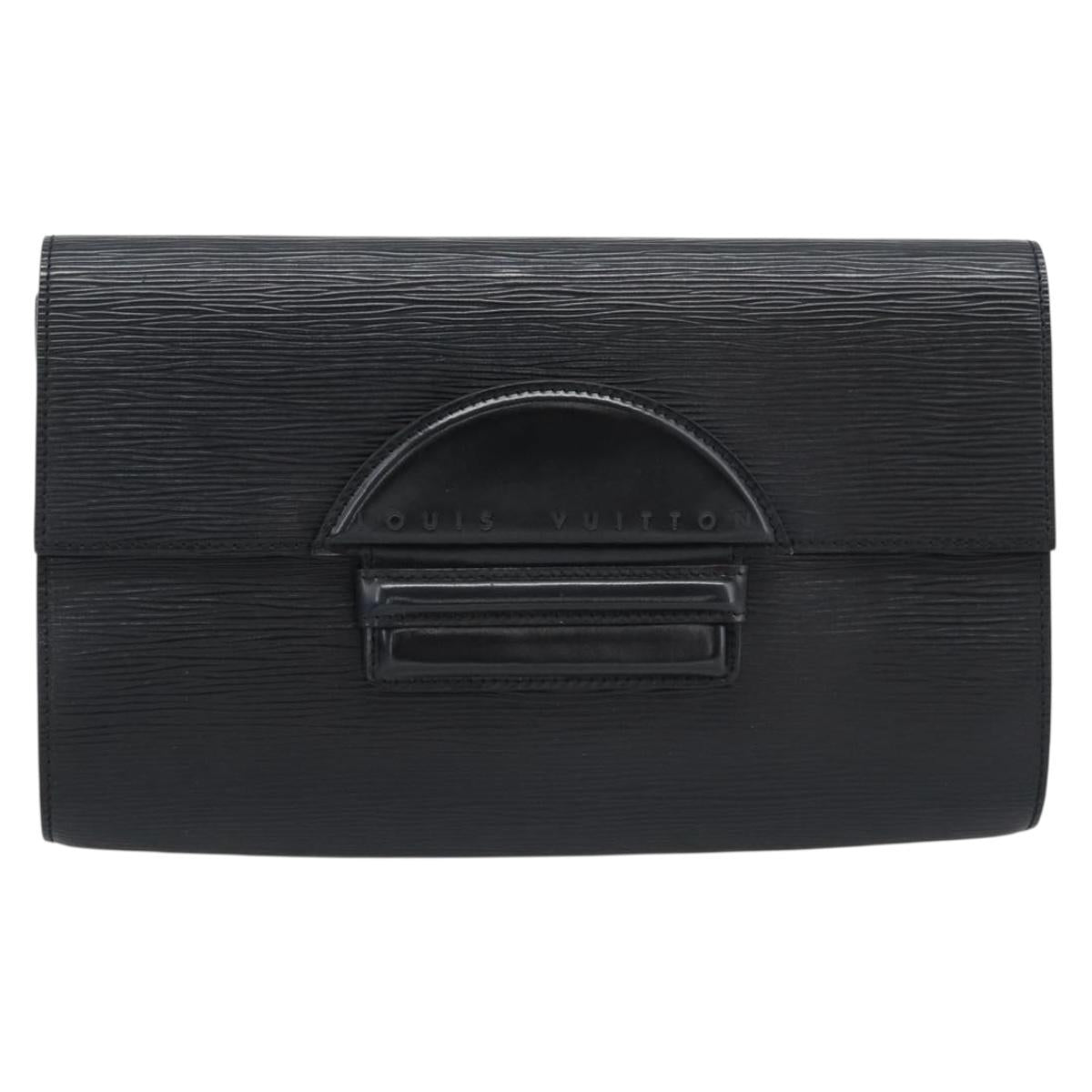 LOUIS VUITTON Epi Chaillot Clutch Bag Black M52542 LV Auth 193853