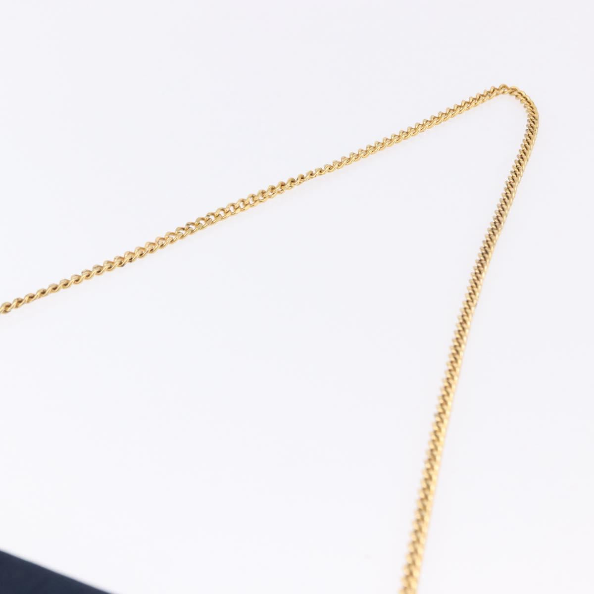 Christian Dior Trotter Canvas Chain Shoulder Bag Navy Gold Auth 193861