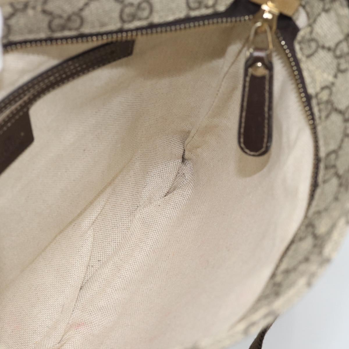 GUCCI GG Supreme Shoulder Bag PVC Beige Gold 295257 Auth 193862