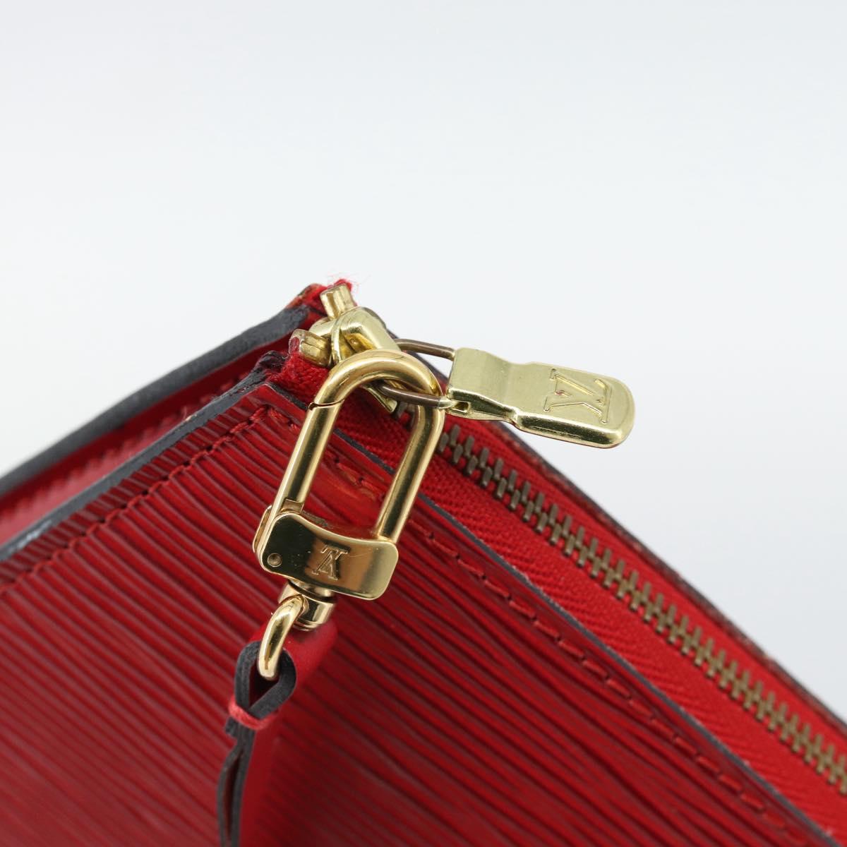 LOUIS VUITTON Epi Pochette Accessoires Pouch Red M52947 LV Auth 193867