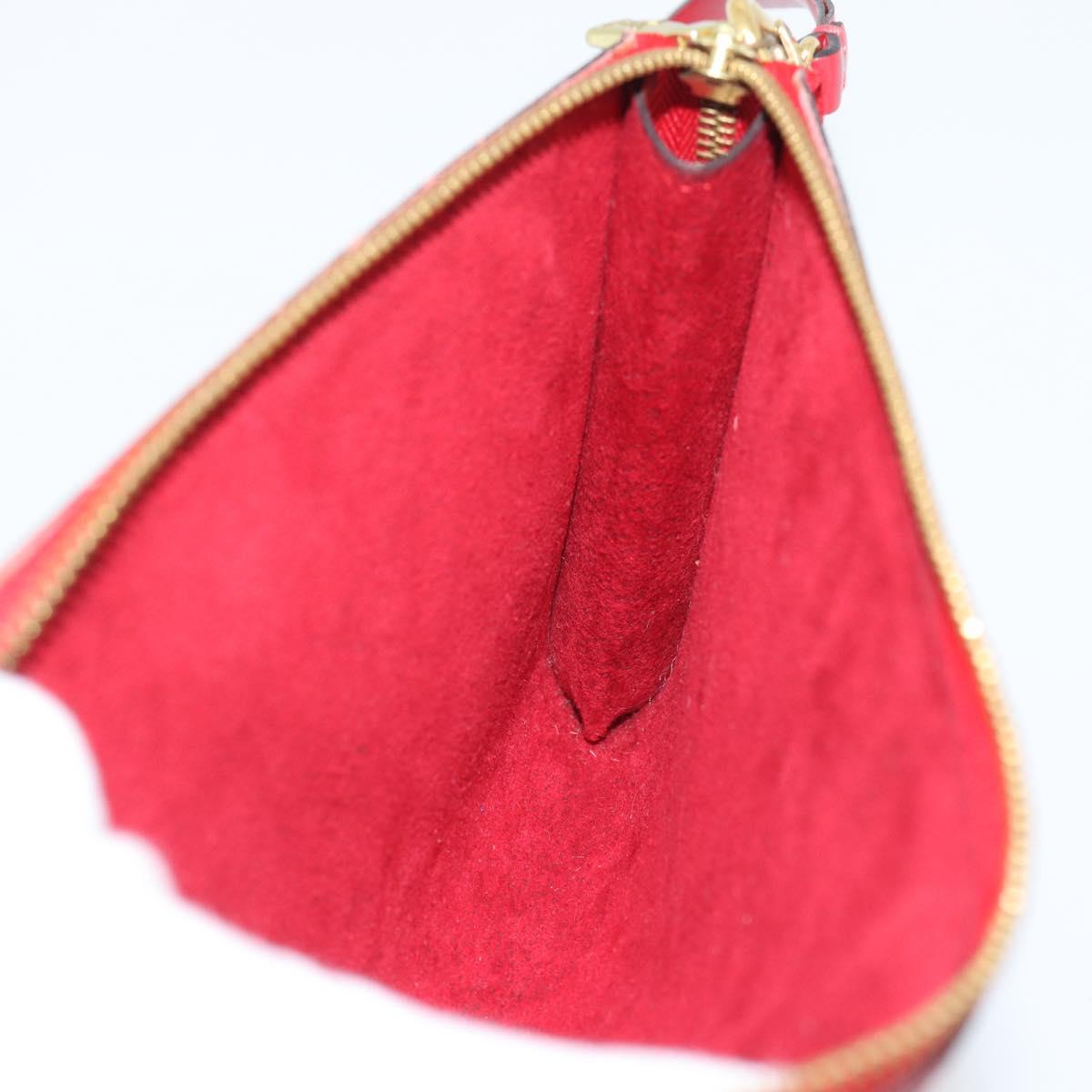 LOUIS VUITTON Epi Pochette Accessoires Pouch Red M52947 LV Auth 193867
