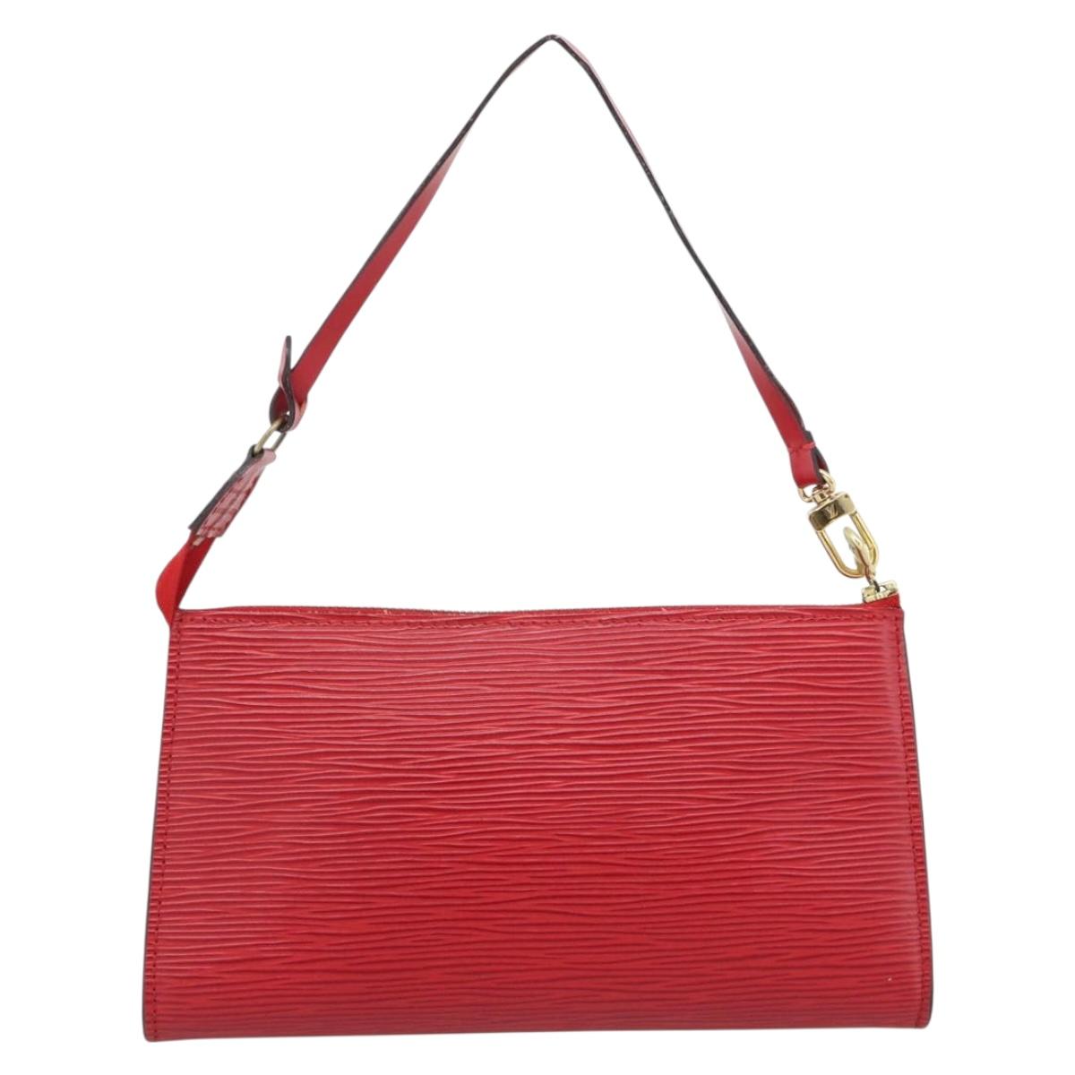 LOUIS VUITTON Epi Pochette Accessoires Pouch Red M52947 LV Auth 193867