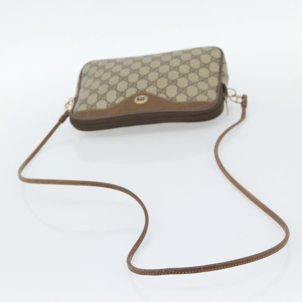 GUCCI GG Supreme Shoulder Bag PVC Beige Gold 40 02 068 Auth 193870