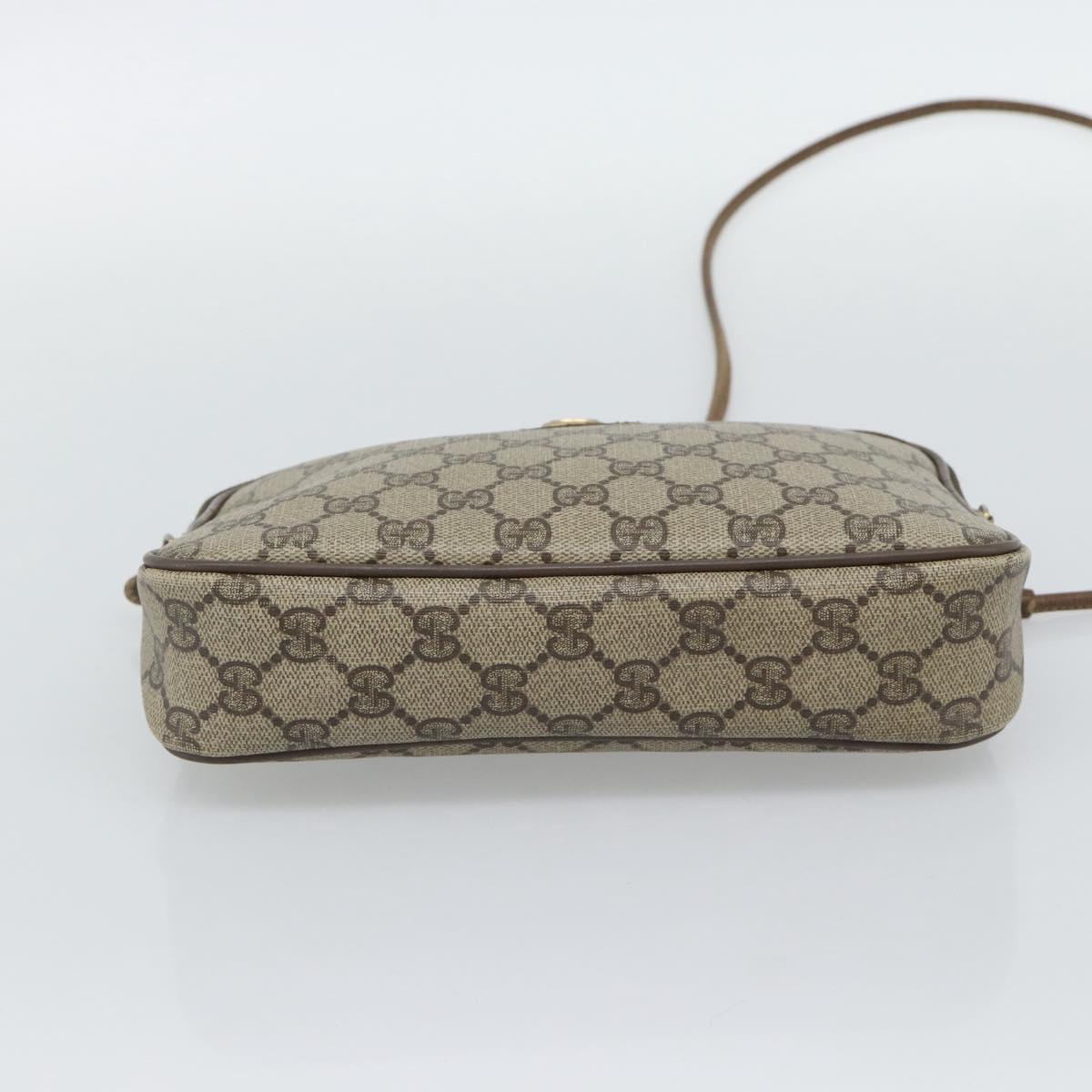 GUCCI GG Supreme Shoulder Bag PVC Beige Gold 40 02 068 Auth 193870