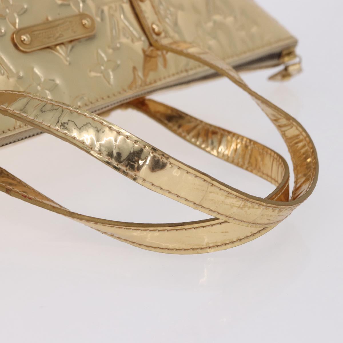 LOUIS VUITTON Monogram Miroir Bellevue PM Hand Bag Gold Dore M95762 Auth 193872