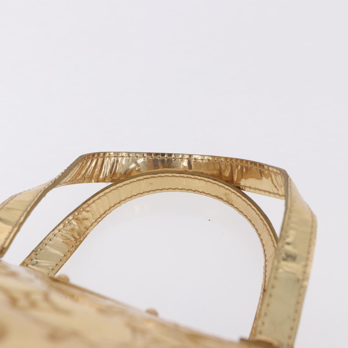 LOUIS VUITTON Monogram Miroir Bellevue PM Hand Bag Gold Dore M95762 Auth 193872