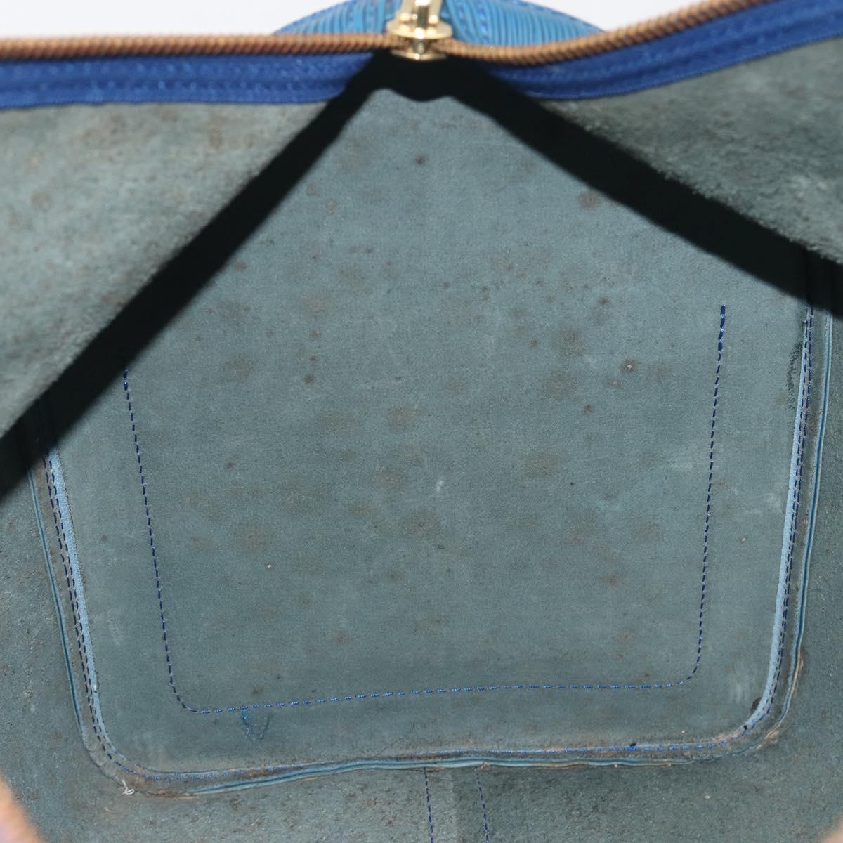 LOUIS VUITTON Epi Keepall 50 Boston Bag Blue M42965 LV Auth 193878A