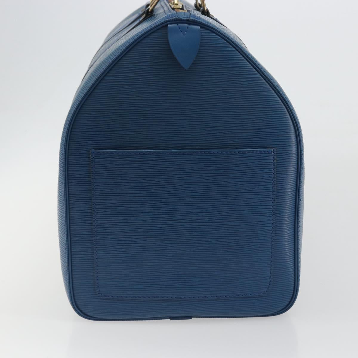 LOUIS VUITTON Epi Keepall 50 Boston Bag Blue M42965 LV Auth 193878A