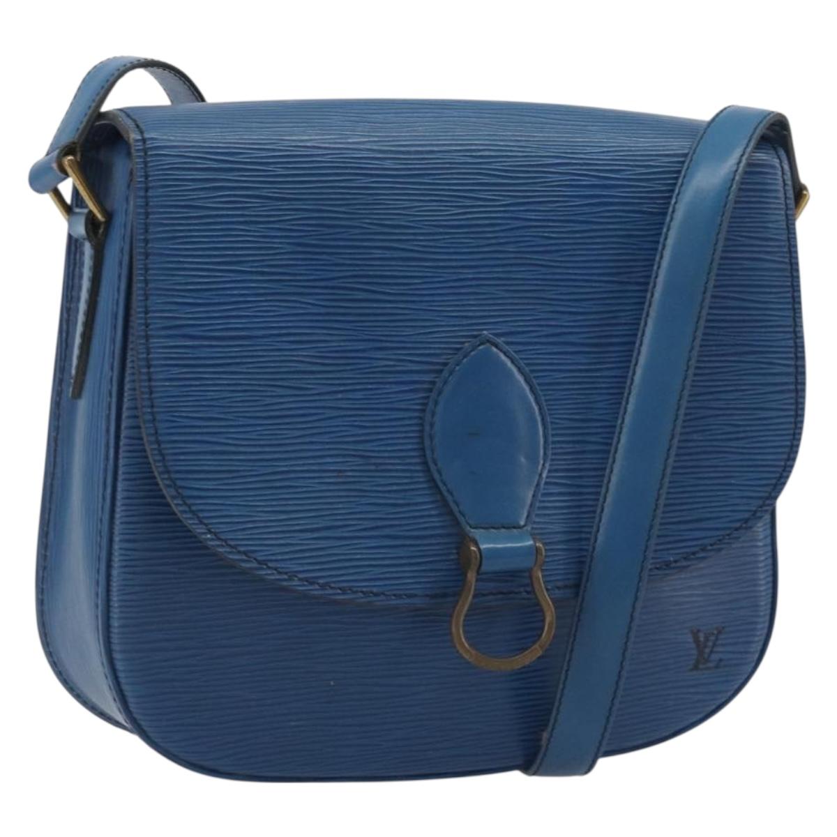LOUIS VUITTON Epi Saint Cloud GM Shoulder Bag Toledo Blue M52195 LV Auth 193879