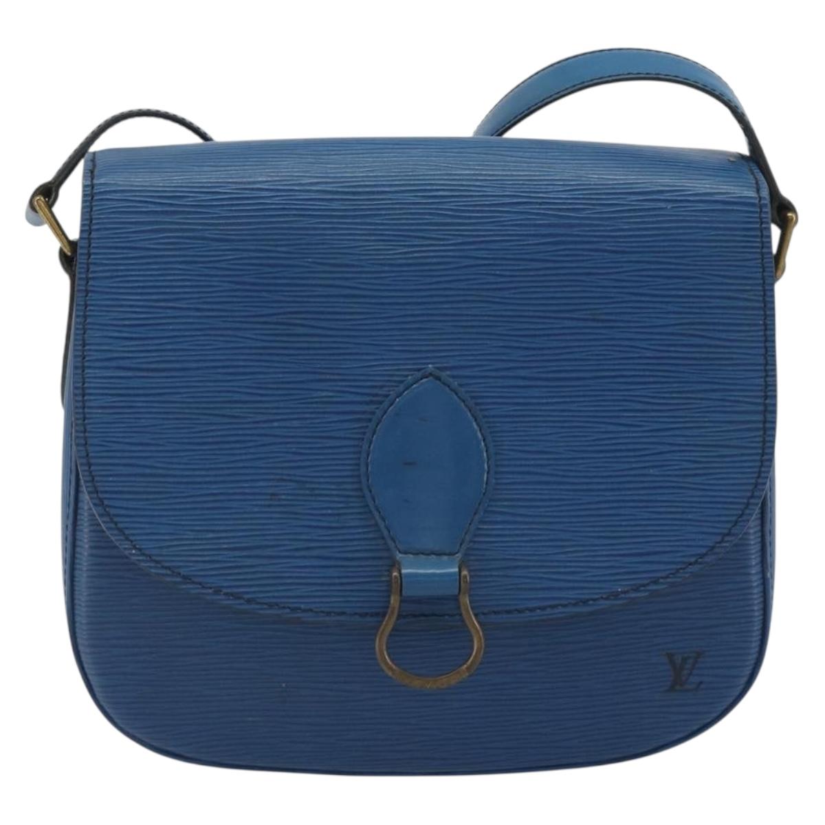 LOUIS VUITTON Epi Saint Cloud GM Shoulder Bag Toledo Blue M52195 LV Auth 193879