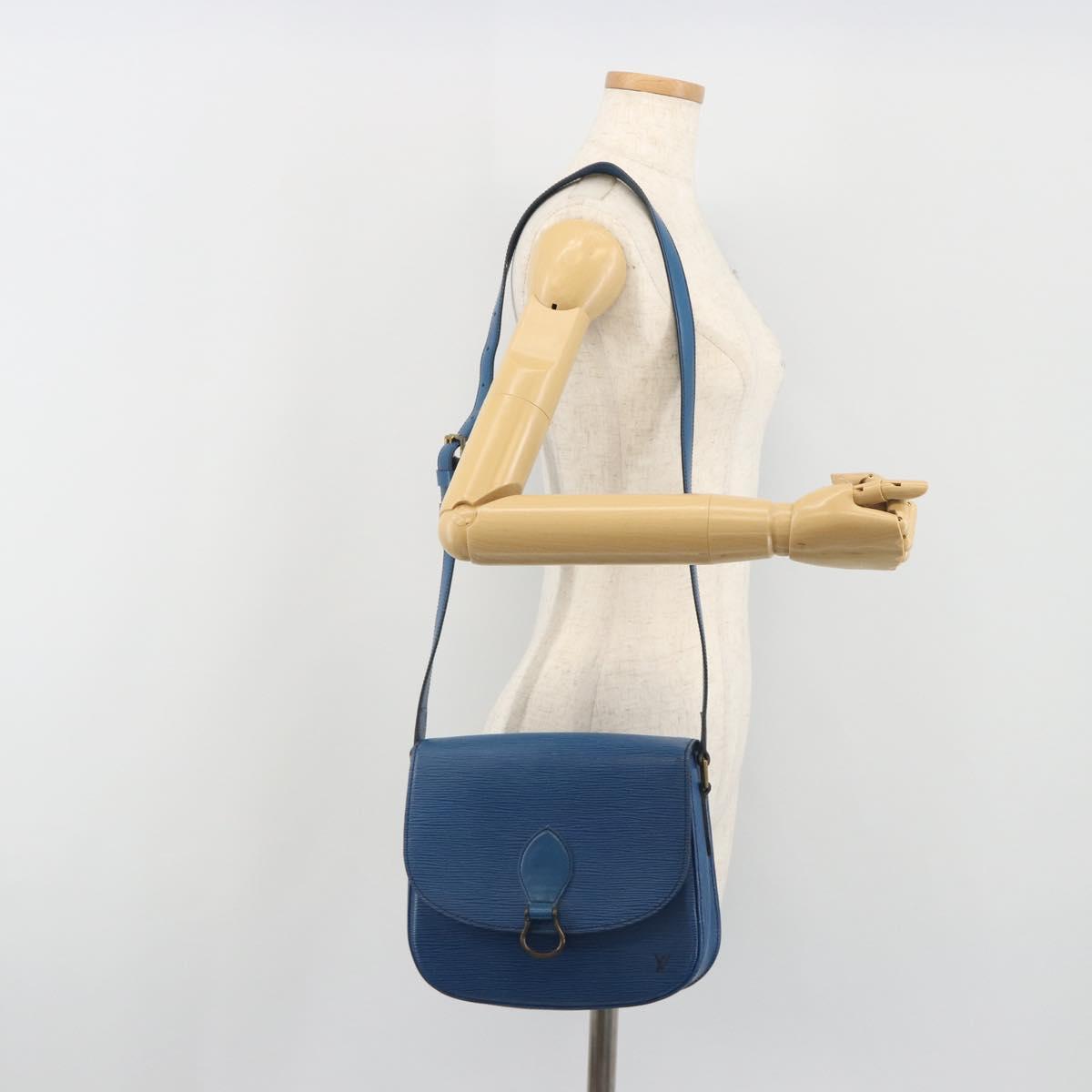 LOUIS VUITTON Epi Saint Cloud GM Shoulder Bag Toledo Blue M52195 LV Auth 193879