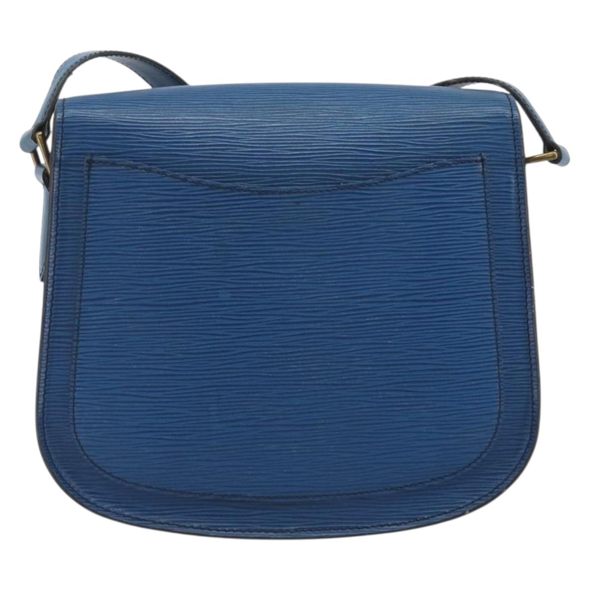 LOUIS VUITTON Epi Saint Cloud GM Shoulder Bag Toledo Blue M52195 LV Auth 193879