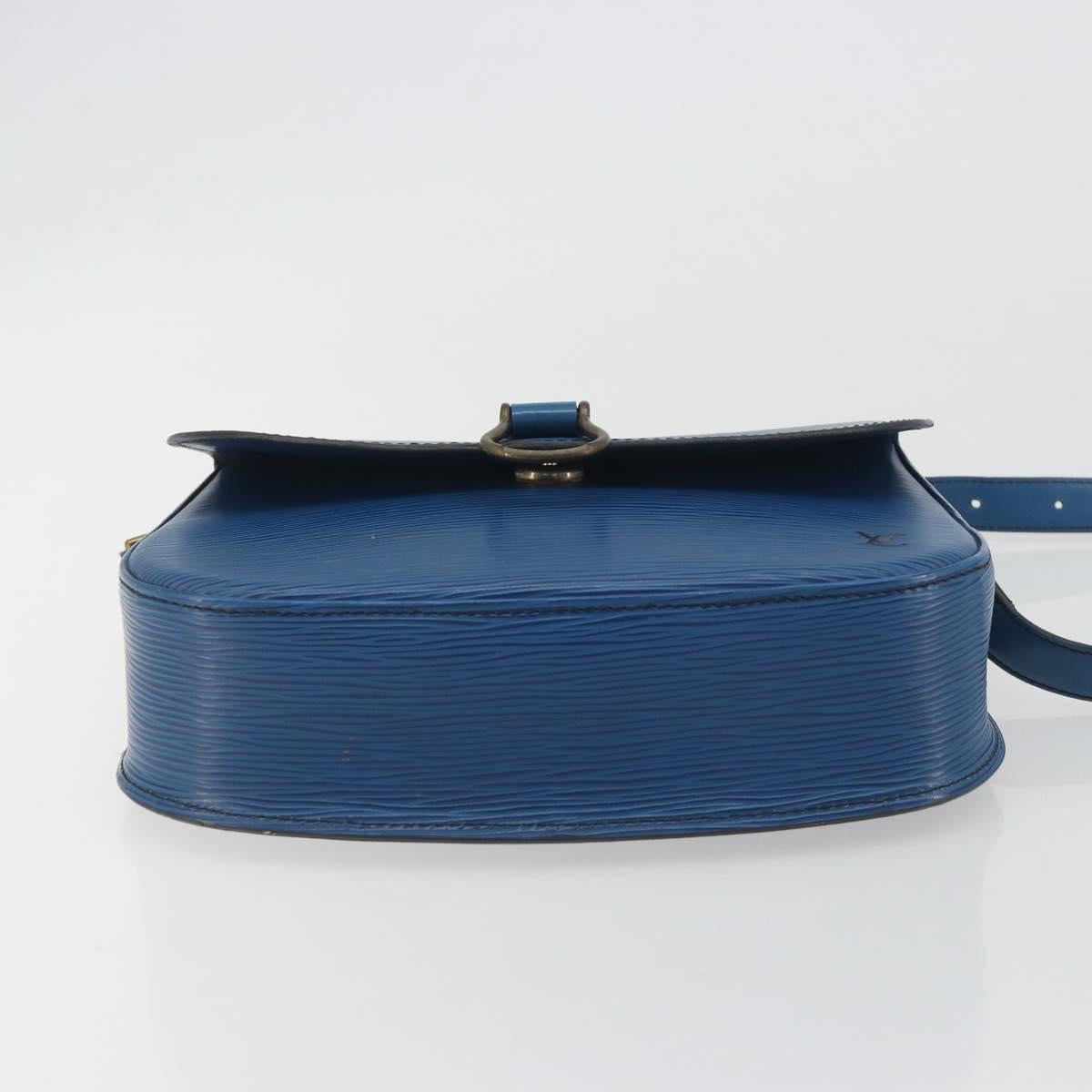 LOUIS VUITTON Epi Saint Cloud GM Shoulder Bag Toledo Blue M52195 LV Auth 193879