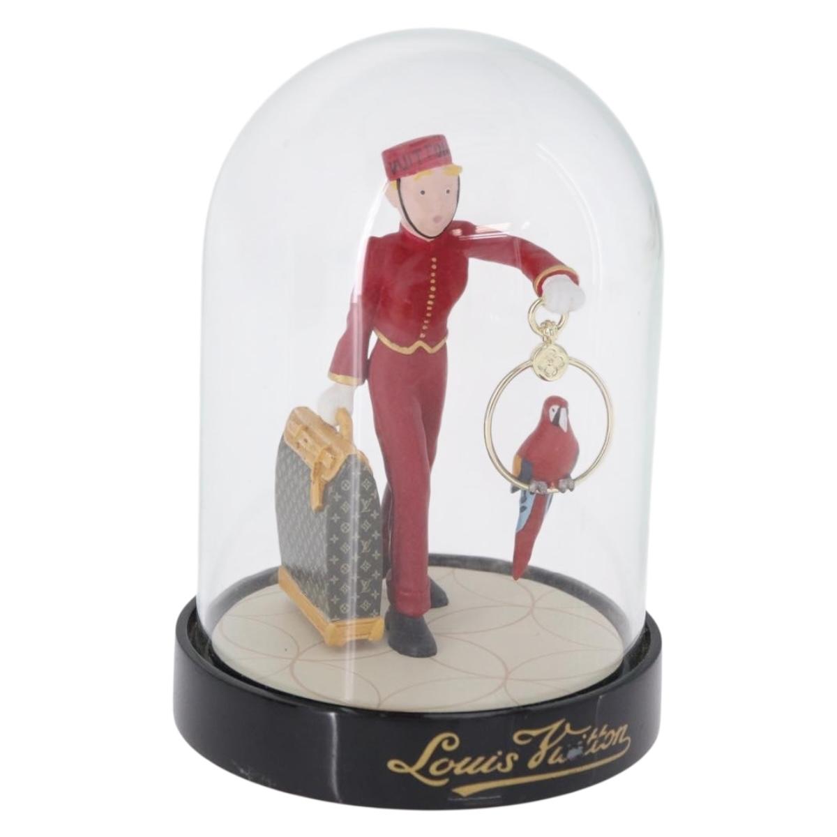 LOUIS VUITTON Pageboy Snow Globe Glass Clear LV Auth 193881M