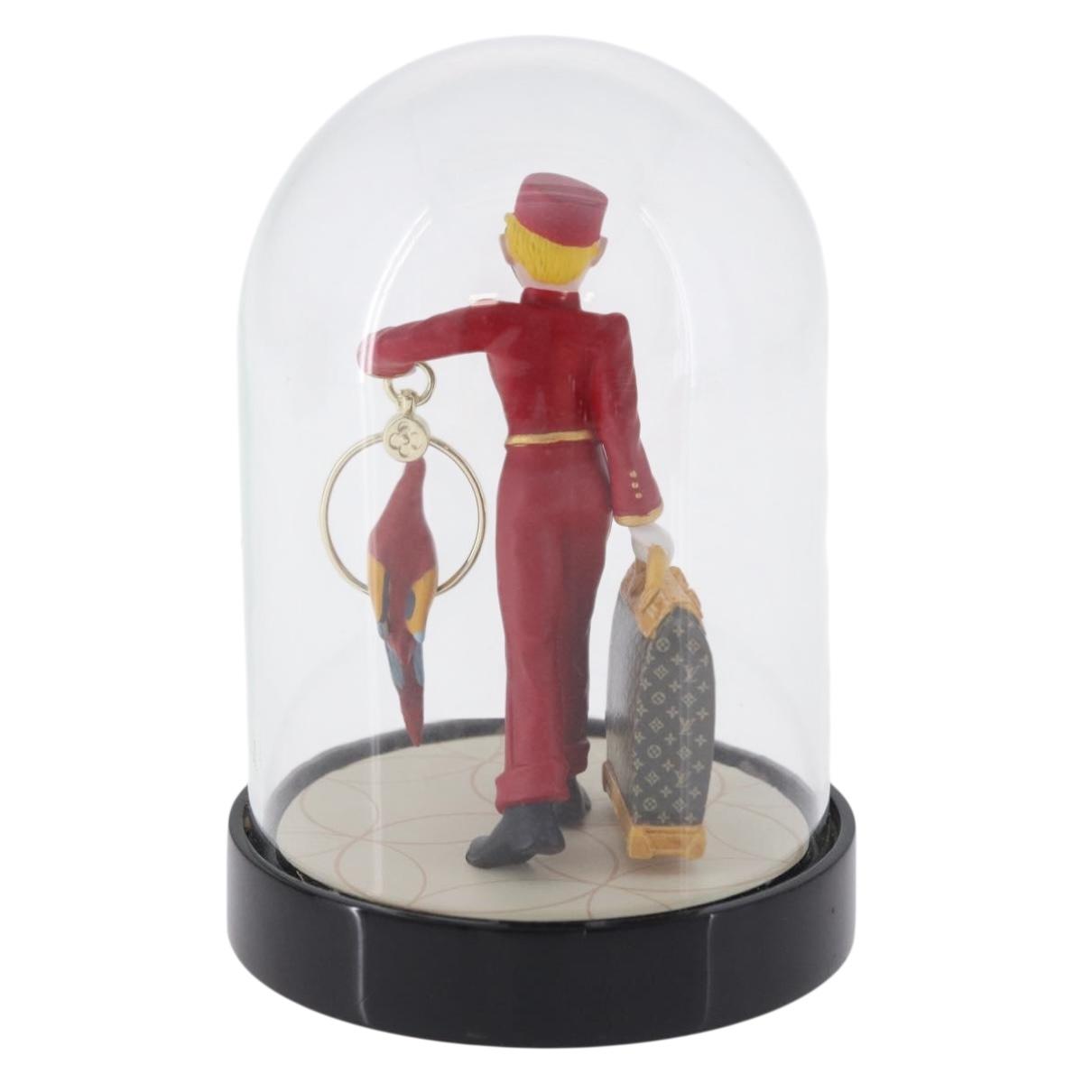 LOUIS VUITTON Pageboy Snow Globe Glass Clear LV Auth 193881M