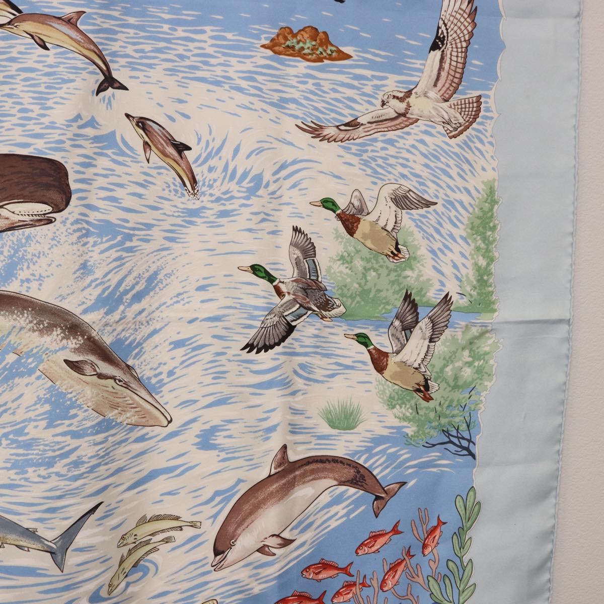 HERMES Carre 90 Scarf ”Lavie Precieuse de la Mediterranee” Silk Auth 193883