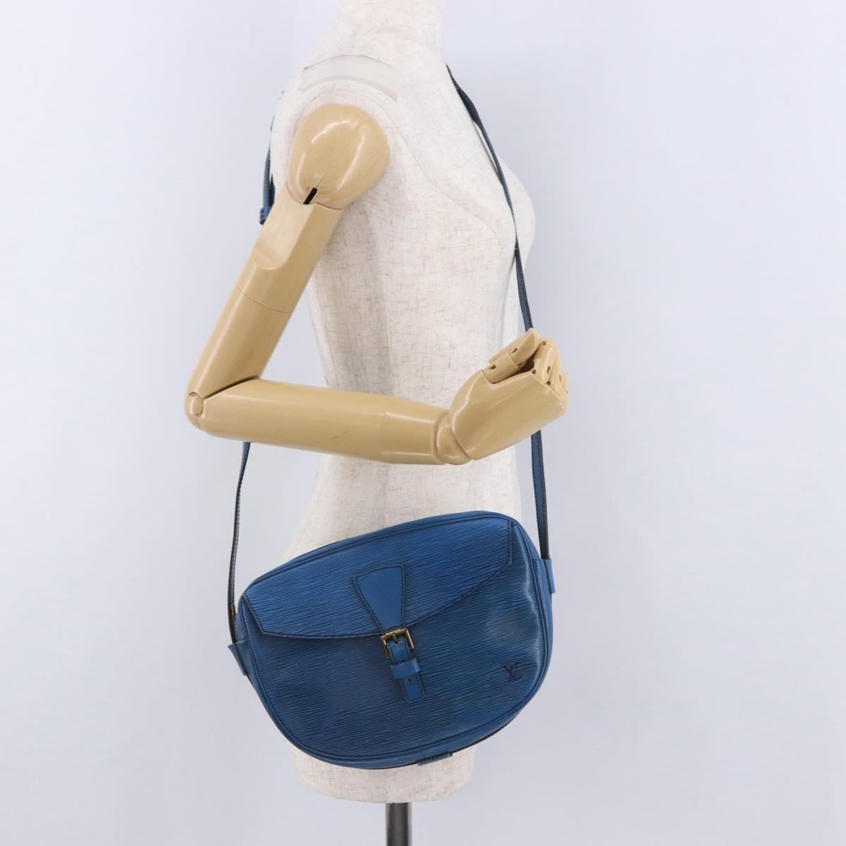 LOUIS VUITTON Epi Jeune Fille MM Shoulder Bag Toledo Blue M52155 LV Auth 193892