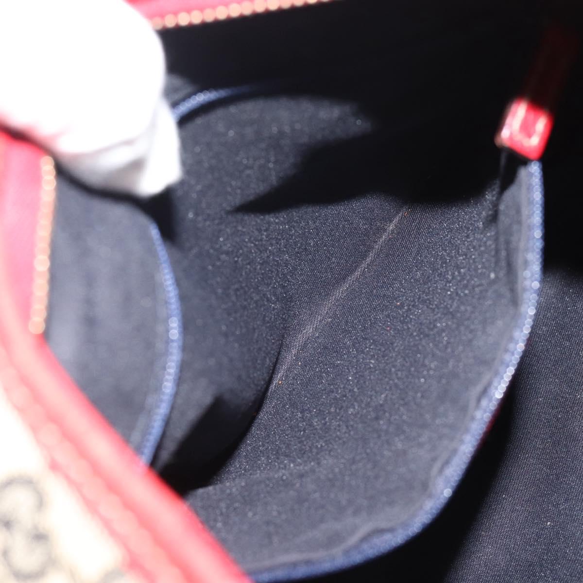 GUCCI Abbey GG Canvas Shoulder Bag Navy Gold 130738 Auth 193896V