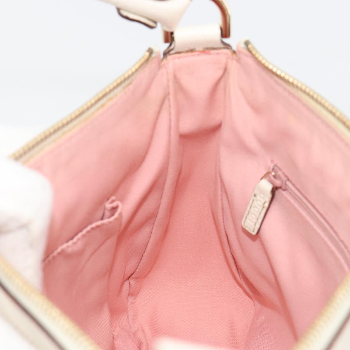 GUCCI GG Canvas Abbey Shoulder Bag Pink Gold 146244 Auth 193901A