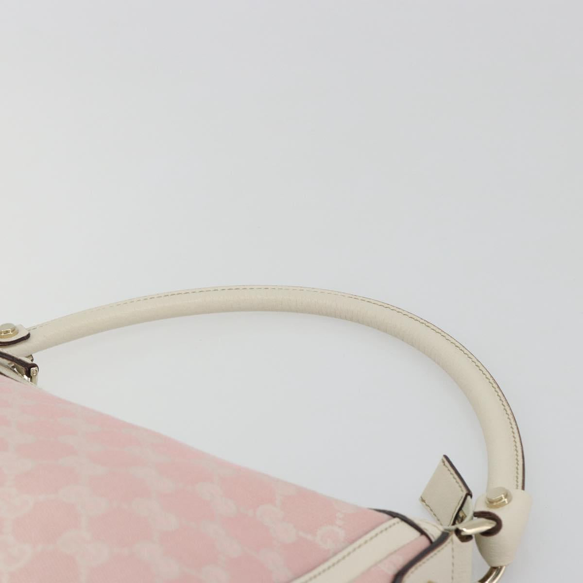 GUCCI GG Canvas Abbey Shoulder Bag Pink Gold 146244 Auth 193901A