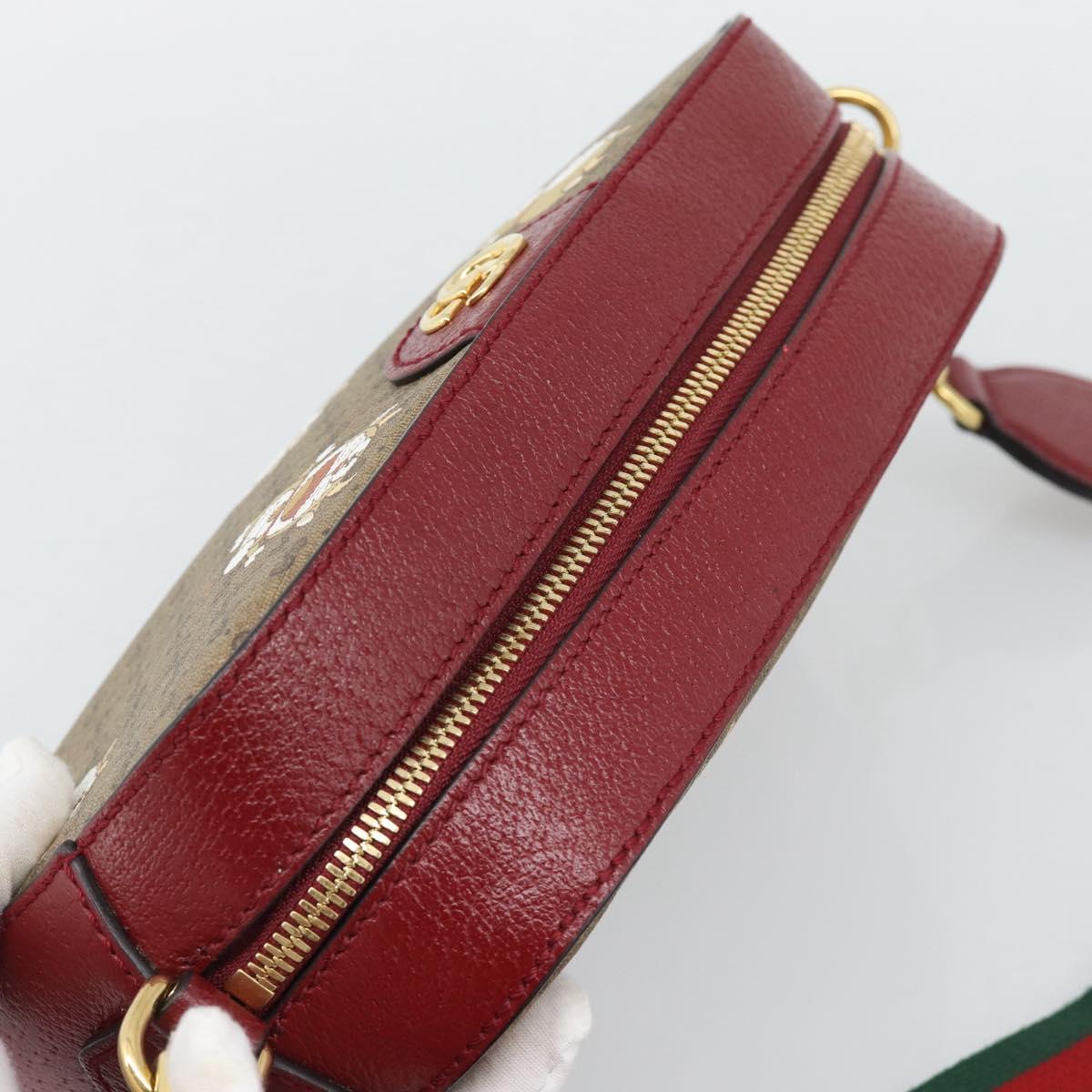 GUCCI Micro GG Supreme Doraemon Collaboration Bag PVC Beige 574886 Auth 193906SAM