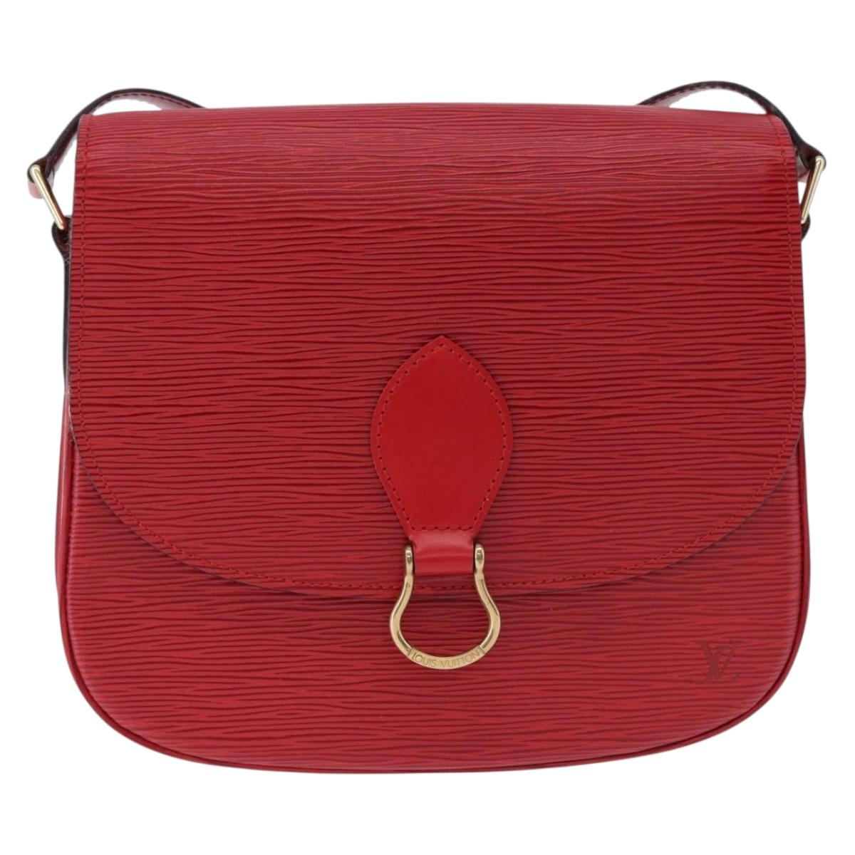 LOUIS VUITTON Epi Saint Cloud GM Shoulder Bag Red M52197 LV Auth 193913A