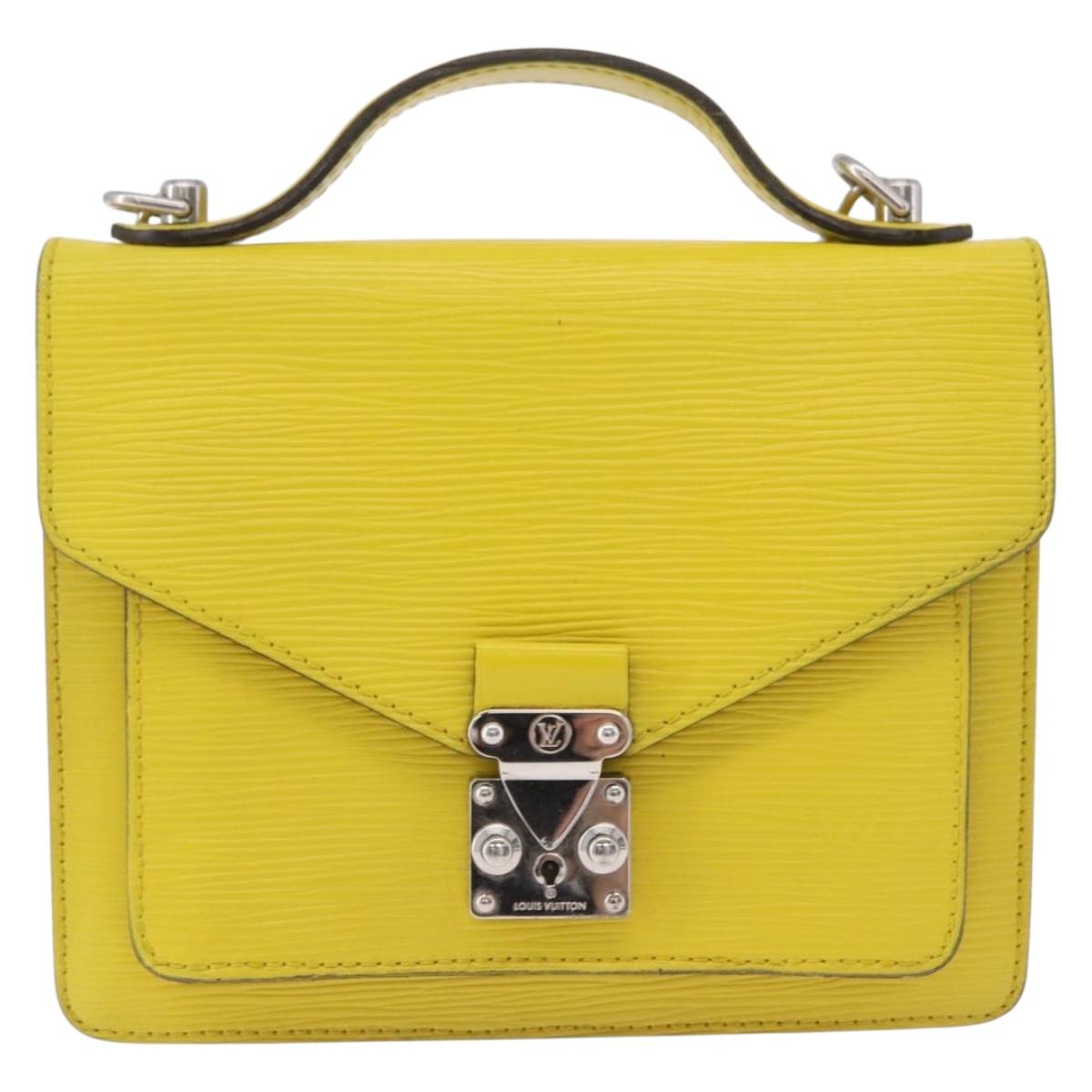LOUIS VUITTON Epi Monceau BB Hand Bag 2way Pistachian M40978 LV Auth 193916A