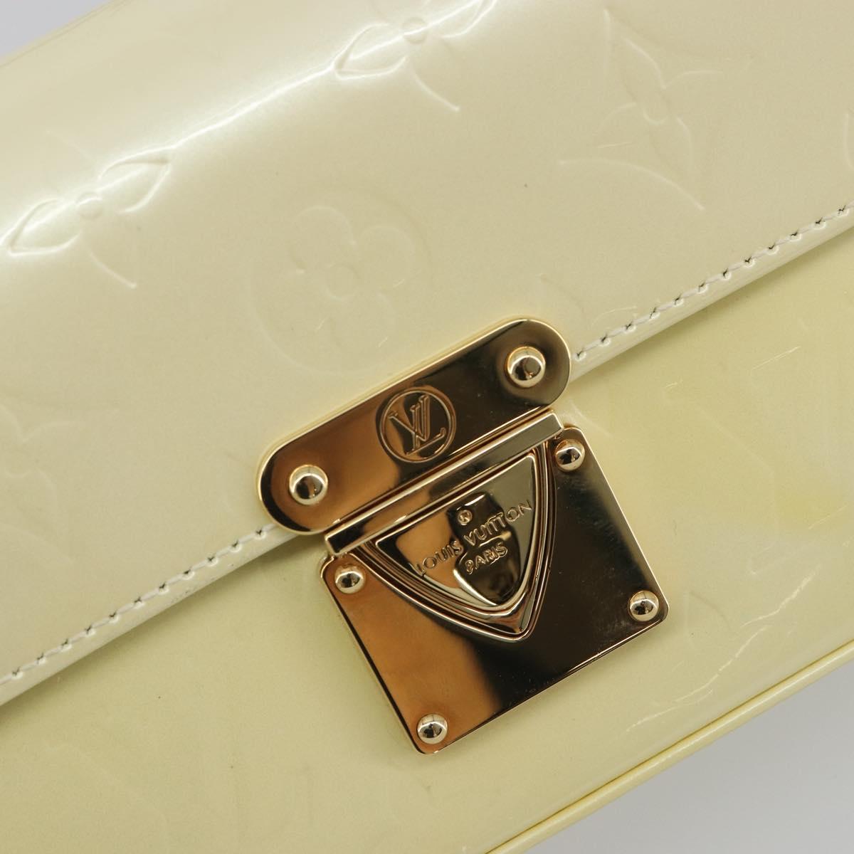 LOUIS VUITTON Monogram Vernis Malibu Street Bag Perle M91507 LV Auth 193921A