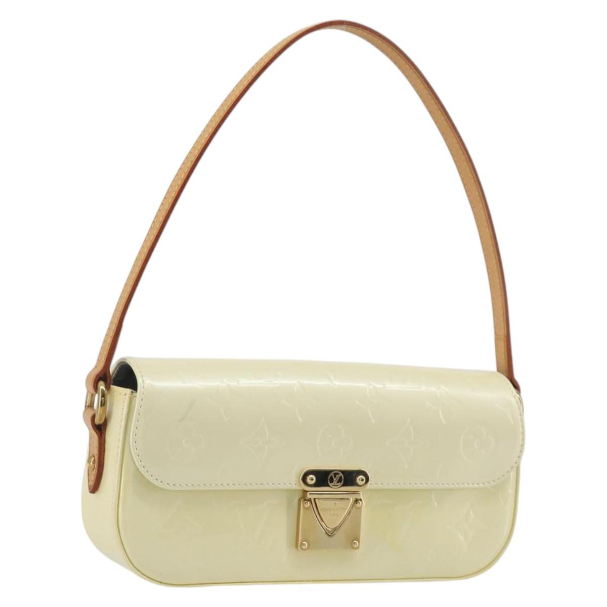 LOUIS VUITTON Monogram Vernis Malibu Street Bag Perle M91507 LV Auth 193921A